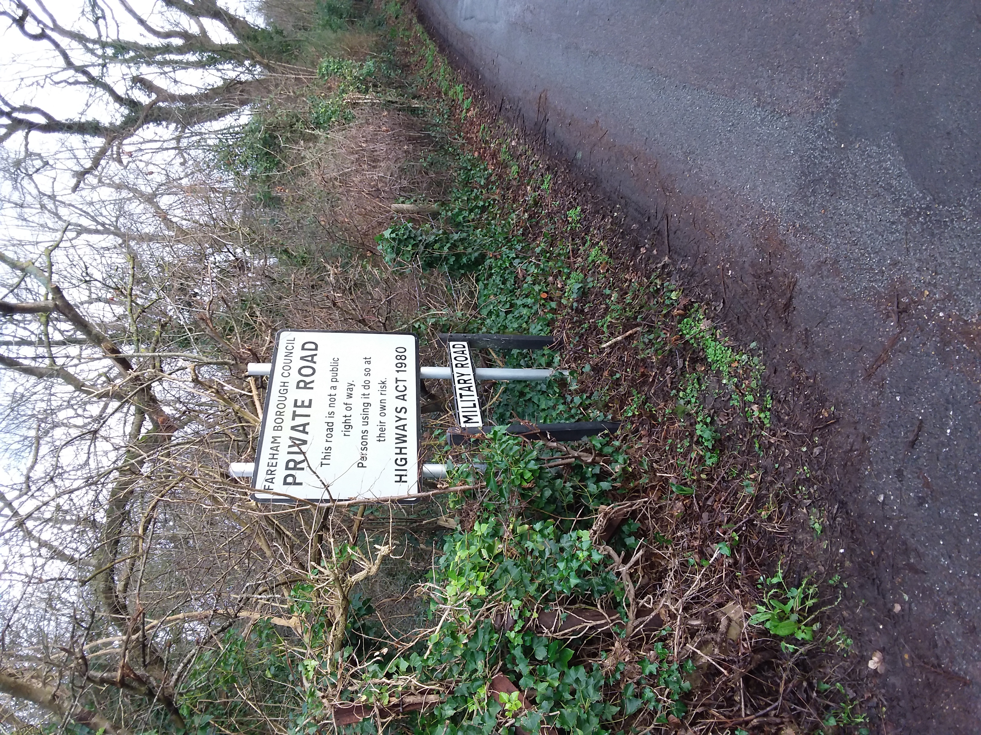 Private road sign